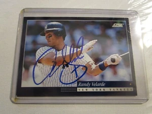 SIGNED AUTOGRAPHED 1994 Score #216 RANDY VELARDE New York Yankees - Picture 1 of 1