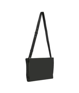 BOTTEGA VENETA Leather Messenger Bag Smooth Matte in Black Adjust Shoulder Strap - Picture 1 of 11