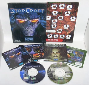 Starcraft mit Anleitung + Brood War Erweiterung (PC CD-ROM) Build Tree 98 99 Blizzard - Bild 1 von 8