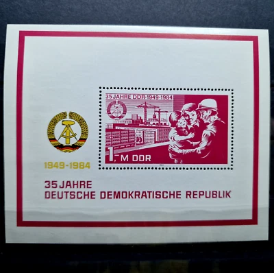 Germany 1984 - DDR Souvenir Sheet - 25 Years Stanps Block - Image 1 of 3