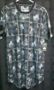 New! Blak Is The New Black Rocawear Floral Print Football Jersey Size L - Picture 1 of 12
