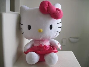 GIANT Big Sanrio Hello Kitty HELLO KITTY PINK DRESS 21" Plush Stuffed Animal NWT - Picture 1 of 5