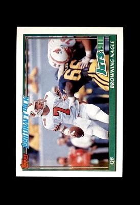 1991 TOPPS FOOTBALL JETS #481 BROWNING NAGLE  - Image 1 of 2