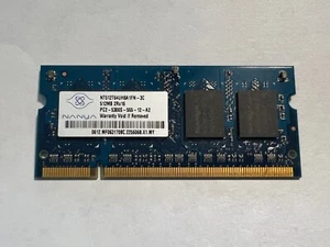 NANYA 1GB (2 x 512MB) Laptop Memory 2Rx16 PC2-4200S NT512T64UH8A1FN-37B RAM - Picture 1 of 2