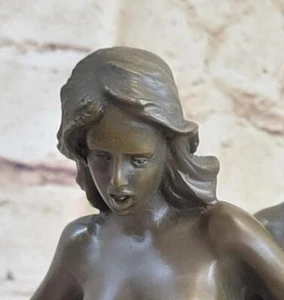 Escultura de bronce hombre y mujer pareja desnuda haciendo el amor figura fundida caliente decoración - Imagen 1 de 6