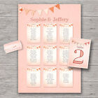 Personalised Shabby Chic Bunting Wedding Seating Table Plan ~Canvas~Board~Paper~