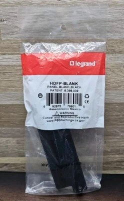 LEGRAND HDFP-BLANK Ortronics Panel Blank HD 1U Black  - Image 1 of 2