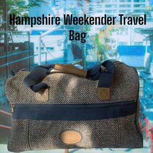 Vintage HAMPSHIRE Weekender Tweed Travel Bag Tote - Picture 1 of 1