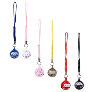 6 PCS Glückliche Katzenverzierung Glockenverzierung Katzenzauber Anhänger - Zdjęcie 1 z 12