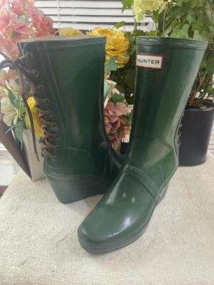 Botas de Lluvia Hunter VERDES 'Verbier' Talla US7 UK5 EU38 (1500 Foto 1 de 4