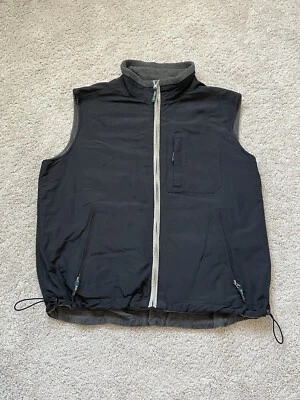 Vintage Ivy Crew Reversible Vest Men’s Size XL Black Gray Fleece Sleeveless Foto 1 de 4