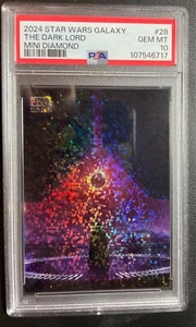 2024 Topps Chrome Star Wars Galaxy Mini Diamond 28 The Dark Lord Vader PSA 10 - Bild 1 von 2