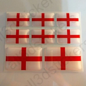 Aufkleber England Flagge Rechteckig 3D Gedomt Fahne 3D Kfz-Aufkleber - Picture 1 of 3
