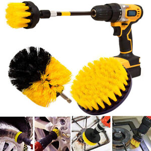 4Pcs Scrubber Cleaning Drill Brush Extended Long Attachment for Bathroom Tile AU