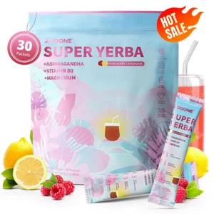 ZOOONE Super Yerba Mate Instant TeaPowder | RASPBERRY LEMONADE Flavor - Picture 1 of 10