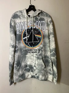 Men's Size XLarge Pink Floyd Dark Side Of The Moon Tie Dye Hoodie Sweatshirt NEW - Picture 1 of 4