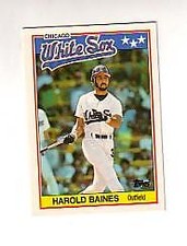 1988 Topps UK Minis Tiffany Chicago White Sox Baseball Card #1 Harold Baines