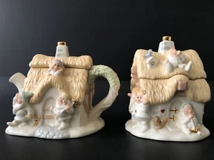 Juego de azúcar y crema Lenox Disney Seven Dwarfs Fine China Cottage 2004 - Imagen 1 de 12