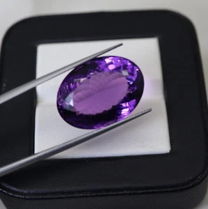 22.2 Cts 21.5x16x10.8 MM Natural Light Purple Amethyst Oval Cut Gemstone - Picture 1 of 9