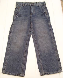 Boys Wrangler Adjustable Waist Denim Carpenter Blue Jeans Sz 5  - Picture 1 of 2