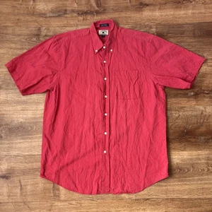 Vintage Cutter & Buck Button Up Pocket Shirt Washed Red Color Large Cotton F94 - Picture 1 of 24