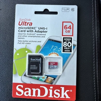 SanDisk Mobile Ultra Class 10 64GB microSD micro SDXC UHS-I U1 Flash Memory Card - Image 1 of 4