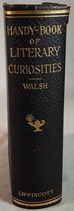1892 Handy Book Of Literary Curiosities Walsh Leather Bound Antique - Imagen 1 de 7
