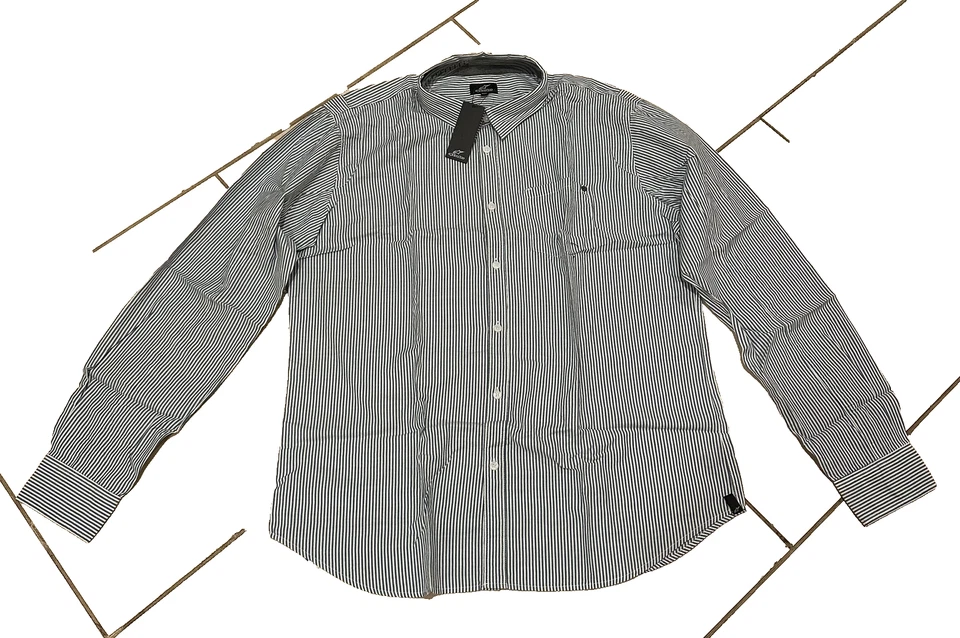 ALPINESTARS TITAN LS BUTTON UP SHIRT WHITE/BLUE STRIPED 1015-31000 SIZE XXL NEW - Image 1 of 1