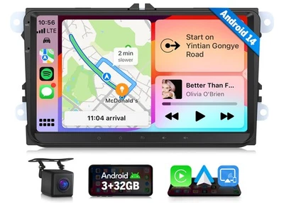 Android 14 CarPlay Car Stereo Head Unit GPS Radio For VW Golf Passat Polo Tiguan - Image 1 of 4