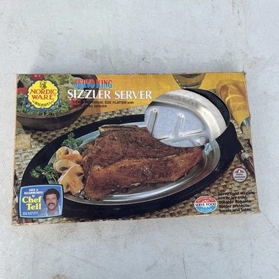 Nordic Ware Servo King Sizzler Servidor Steak Pan 310 Baquelita Aisla Caliente/Frío  Foto 1 de 2