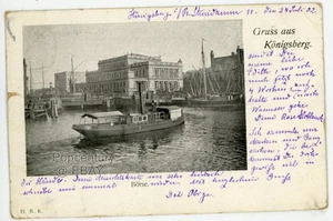 Fotografía de colección de 1902 postal del puerto de Königsberg de Rusia publicada en EE. UU. - Imagen 1 de 2