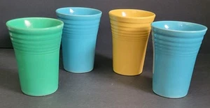 Vintage Fiesta Fiestaware Water Glass Tumbler Tumblers 4.5" Tall Set Of 4 - Picture 1 of 5