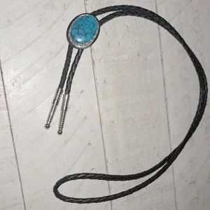 bolo tie with faux turquoise necklace - Picture 1 of 6