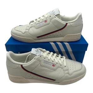 Adidas Continental 80 Shoes Men's Size 12 Off White/Scarlet Sneakers B41680 - Picture 1 of 10