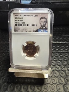 2019-W LINCOLN CENT RED ~ FIRST "W" UNCIRCULATED CENT ~ NGC MS70 RD! - Picture 1 of 3