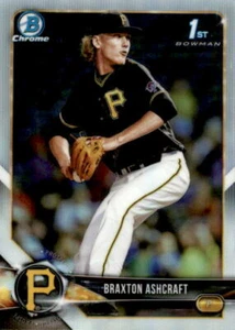 BOWMAN DRAFT 2018 CROMO 1° BASE RIFRATTORE BDC-95 BRAXTON ASHCRAFT PIRATES - Foto 1 di 2