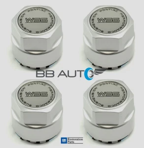 NEW 1987-1992 FIREBIRD TRANS AM GTA WS6 ALUMINUM WHEEL CENTER CAPS SILVER GREY - Picture 1 of 6