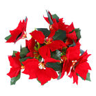  Red Pvc Poinsettia String Lights Indoor for Decoration Outdoor Chandelier