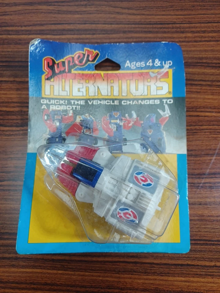 Vintage 1986 Super Alternators By Tomy Jet Robot Transformers Ted White Blue NIP - Image 1 of 4