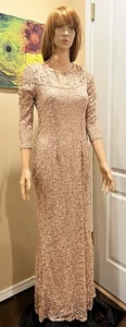 Marina Evening Gown Size Small Sequins Champagne Beautiful Prom - Picture 1 of 22