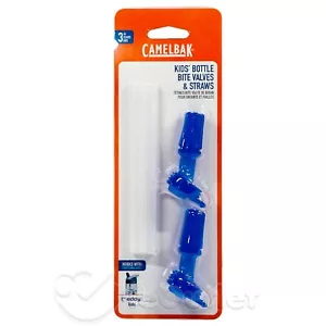 NUOVO Camelbak Eddy Bottiglia per Bambini Confezione da 2 Valvole e Cannucce Easy Clean - Blu - Foto 1 di 2