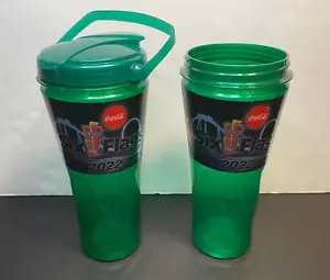 Six Flags 2022 refillable souvenir drink bottle cup collectible Coca-Cola Coke - Picture 1 of 10