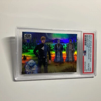 Reflections on Endor 2021 Topps Chrome Star Wars Galaxy Refractor Card 64 PSA 10 - Image 1 of 4