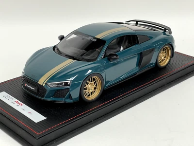 1/18 GT Spirit Audi R8 de 2019 en rayas oro verde GT863 cuero AB041 Foto 1 de 4
