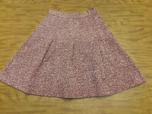 Vintage 60er Jahre Wolle Minirock rot und weiß Tweed plissiert Gr. XS 25"" Taillengirlande - Bild 1 von 21