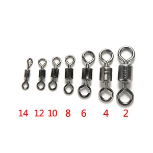 100 Pcs Tronix Round Eye Rolling Swivels Rig Sea Carp Fishing -DT - Photo 1/8