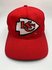 Kansas City Chiefs Logo Starter Snapback Hat Twill Red NFL Vintage Mens 90s - Foto 1 di 11