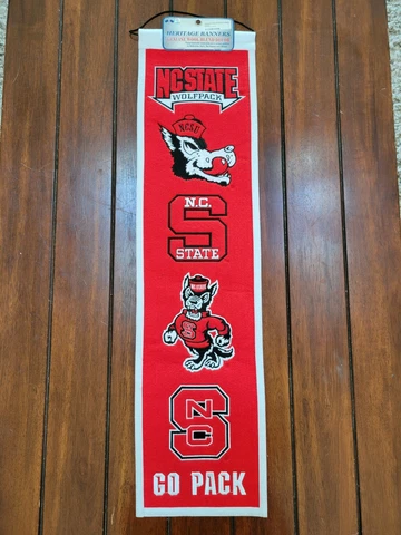 Winning Streak NCAA NC State Wolfpack Genuine Wool College Team Banner Cover