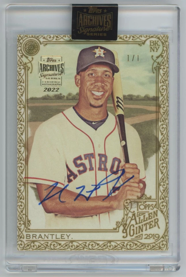 2019 Topps Allen & Ginter глянцевая 1:1 Michael Brantley Houston Astros No218 - Изображение 1 из 2