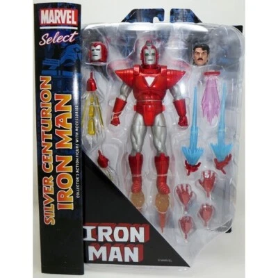 Figura de acción Marvel Select Silver Centurion Iron Man Foto 1 de 3